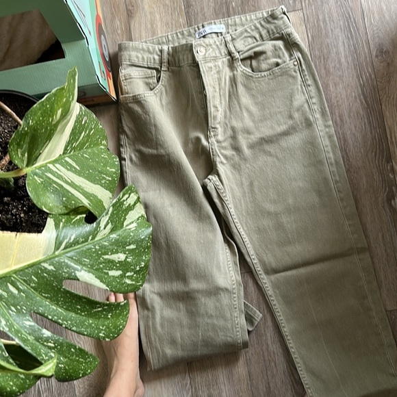 ZARA | Denim Khaki Pants - Picture 10 of 13